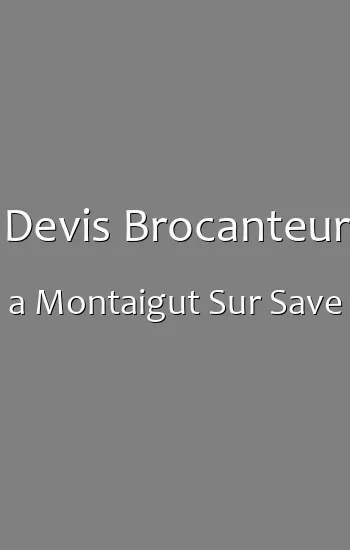 Devis Brocanteur a Montaigut Sur Save