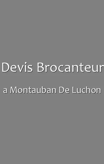 Devis Brocanteur a Montauban De Luchon
