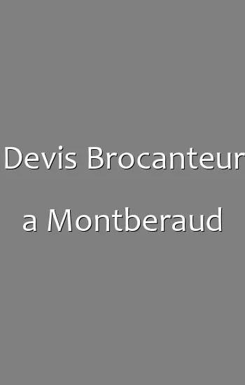 Devis Brocanteur a Montberaud