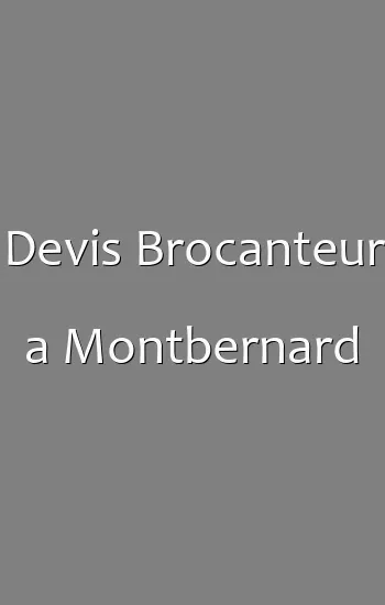 Devis Brocanteur a Montbernard