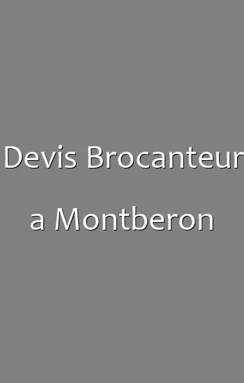 Devis Brocanteur a Montberon