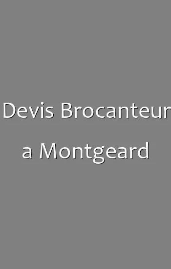 Devis Brocanteur a Montgeard