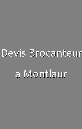 Devis Brocanteur a Montlaur