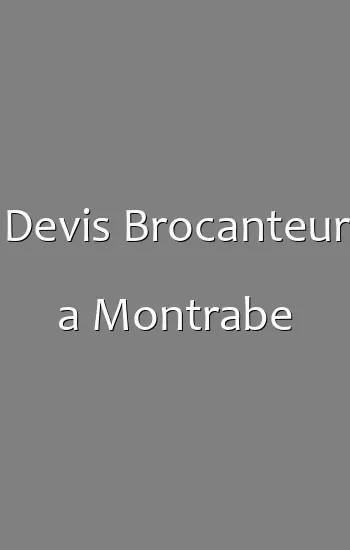 Devis Brocanteur a Montrabe