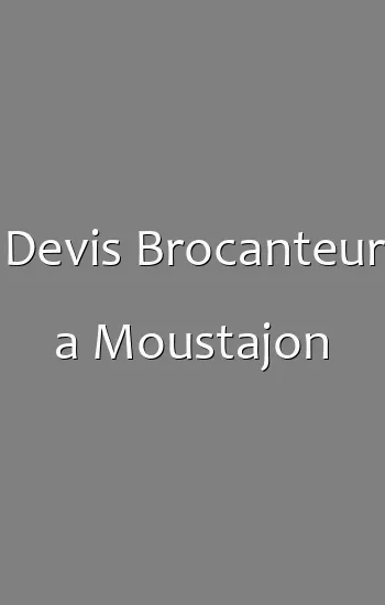 Devis Brocanteur a Moustajon