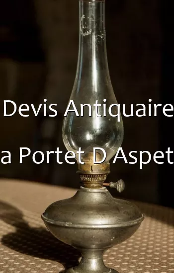 Devis Antiquaire a Portet D Aspet