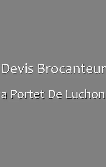 Devis Brocanteur a Portet De Luchon