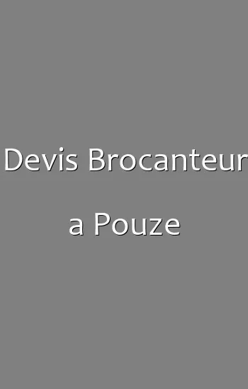 Devis Brocanteur a Pouze