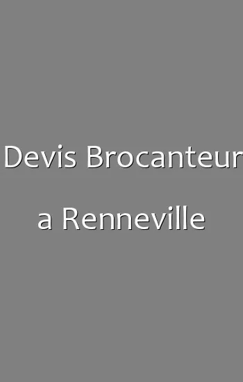Devis Brocanteur a Renneville