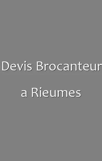 Devis Brocanteur a Rieumes