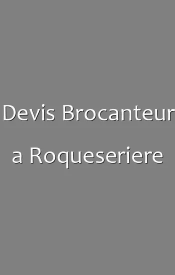 Devis Brocanteur a Roqueseriere