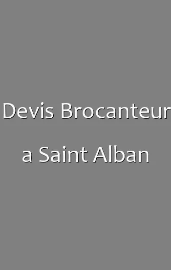 Devis Brocanteur a Saint Alban