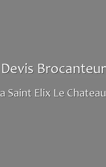 Devis Brocanteur a Saint Elix Le Chateau