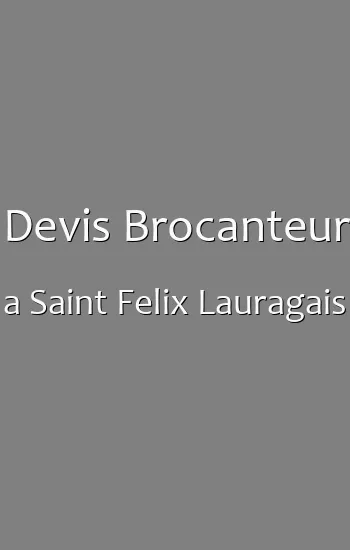 Devis Brocanteur a Saint Felix Lauragais
