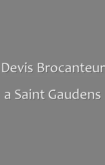 Devis Brocanteur a Saint Gaudens