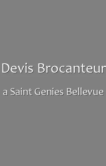Devis Brocanteur a Saint Genies Bellevue