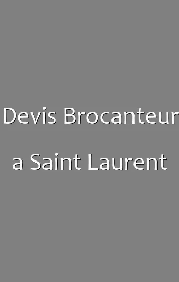 Devis Brocanteur a Saint Laurent