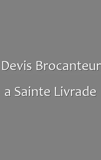 Devis Brocanteur a Sainte Livrade