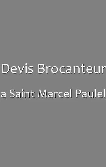 Devis Brocanteur a Saint Marcel Paulel