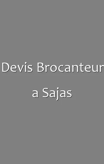 Devis Brocanteur a Sajas