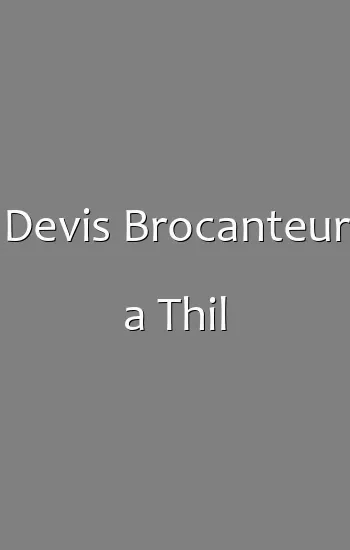 Devis Brocanteur a Thil