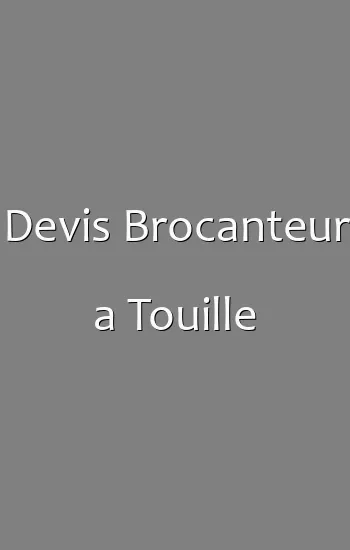 Devis Brocanteur a Touille