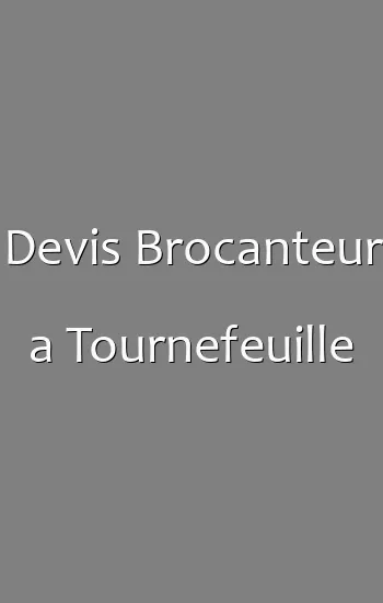 Devis Brocanteur a Tournefeuille