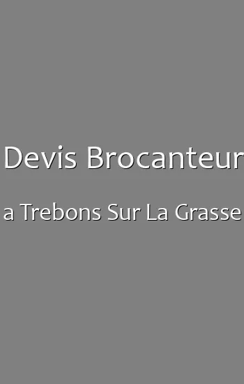 Devis Brocanteur a Trebons Sur La Grasse