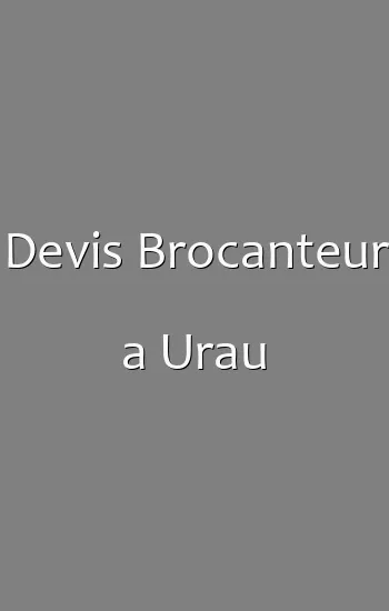 Devis Brocanteur a Urau