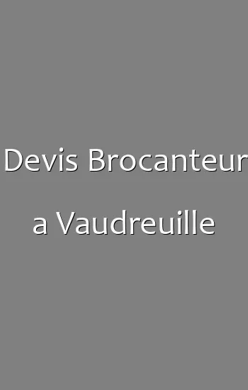 Devis Brocanteur a Vaudreuille