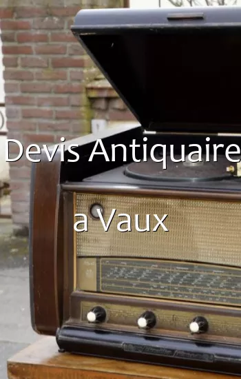Devis Antiquaire a Vaux