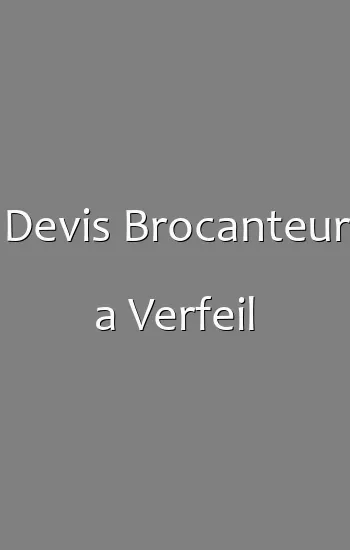 Devis Brocanteur a Verfeil
