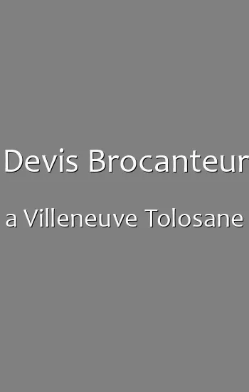 Devis Brocanteur a Villeneuve Tolosane